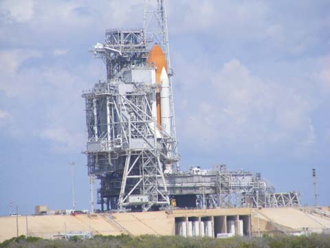 The backupShuttle waiting on its pad to rescue the Atlantis crew if necessary