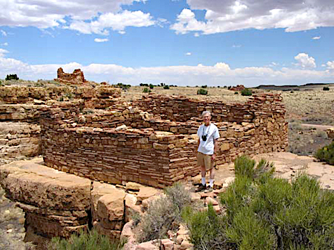 Al at a ruined Indian pueblo from around 1200 AD