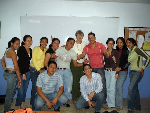 Gail and students at the CEN