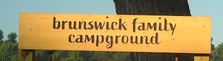 The campground sign