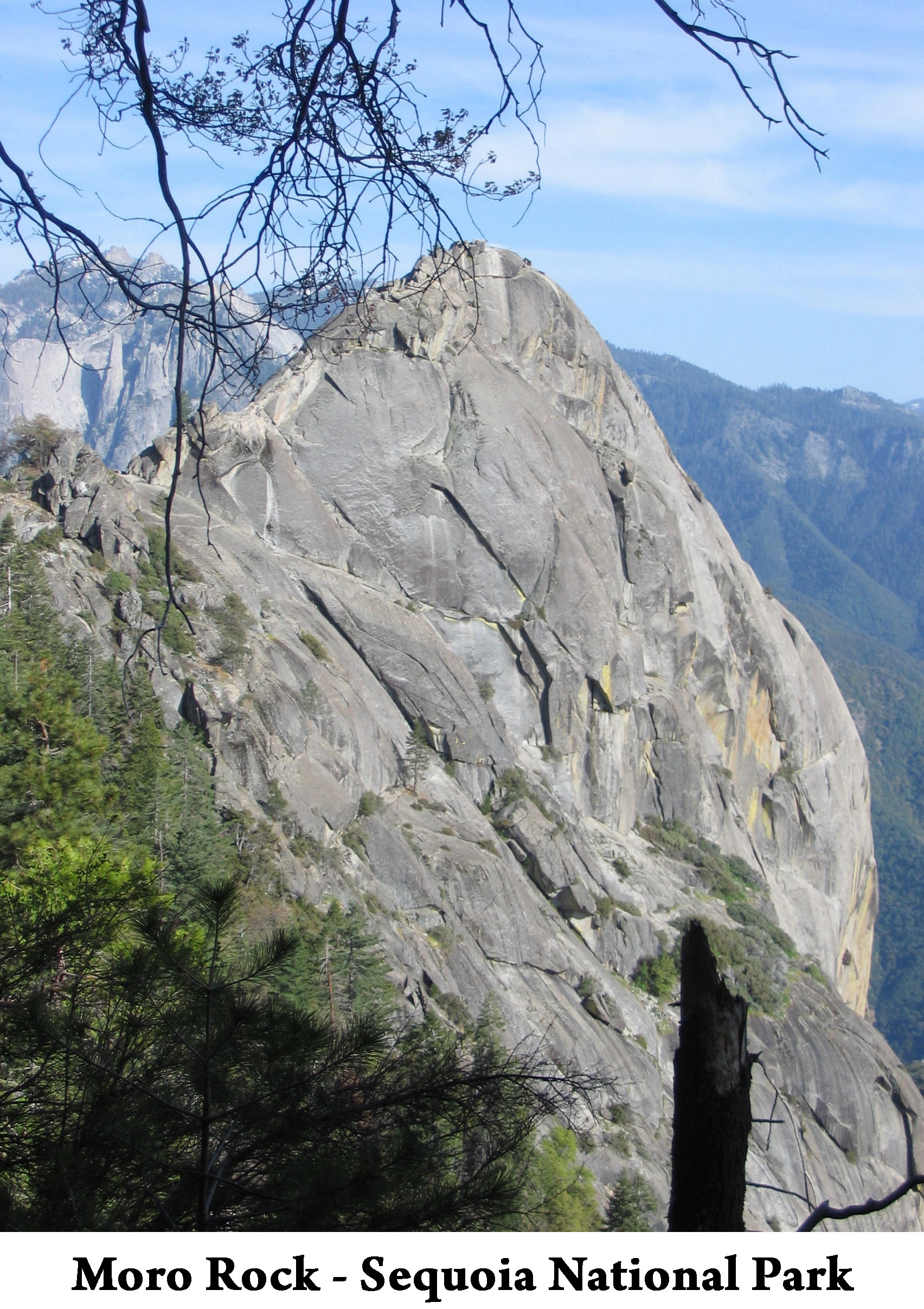 Moro Rock seen from a nearby outcropping