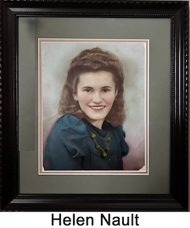 A framed photo of Helen Nault