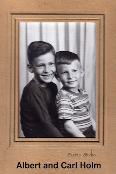 A studio photo Albert and Carl