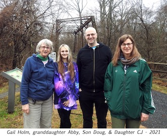 Gail Holm with her graddaughter, son, and daughter