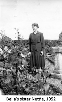 Nettie Johnston, Bella Paton’s sister, in a garden