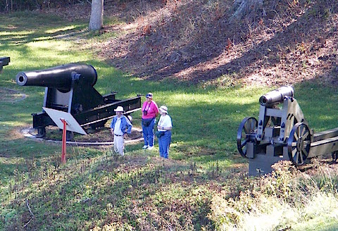 The upper battery of cannon at Fort Donelson