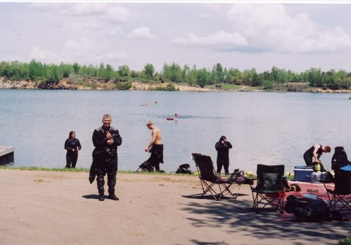 Wayne at the Lake Wazee dive site