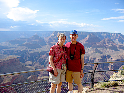 Gail and me at a lookout at Navaho Point.