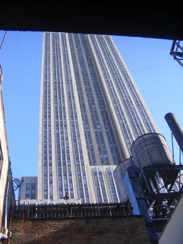 The lower stories of the Empire State Building