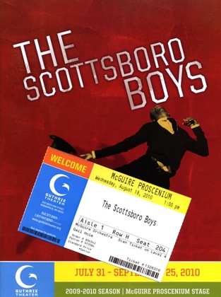 The program cover and a ticket stub
               from The Scottsboro Boys.