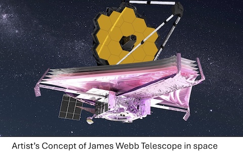 an artist's recreation of what the telescope looks like in space